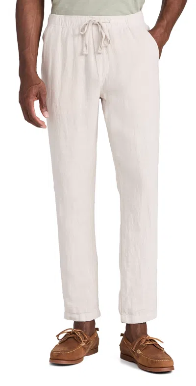 Faherty Linen Drawstring Pants Weathered Sand