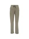 Faherty Linen Drawstring Trousers In Gray