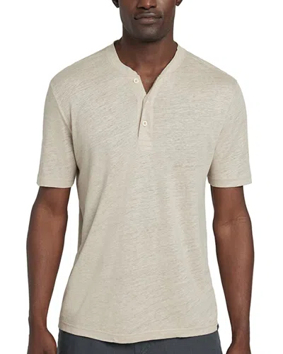 Faherty Linen Henley In Neutral