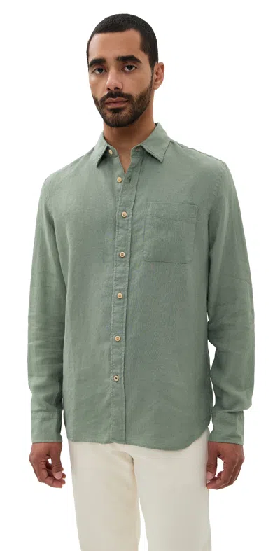 Faherty Linen Laguna Shirt Fairfield Dobby