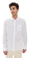 Faherty Laguna Linen Shirt In White