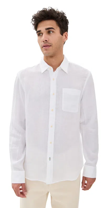 FAHERTY LINEN LAGUNA SHIRT WHITE
