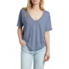 Faherty Oceanside Linen V-neck T-shirt In Folkstone