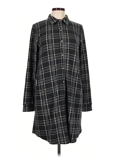 Pre-owned Faherty Long Sleeve Blouse In Black