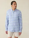 Faherty Cotton Blend Oxford Button-down Shirt In Bristol Harbor Plaid