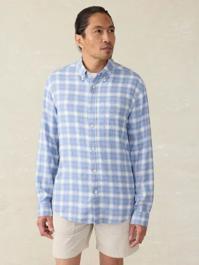 Faherty Cotton Blend Oxford Button-down Shirt In Bristol Harbor Plaid