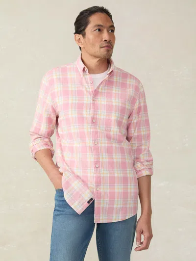 Faherty Long-sleeve Breeze Shirt In Redstone Valley Plaid