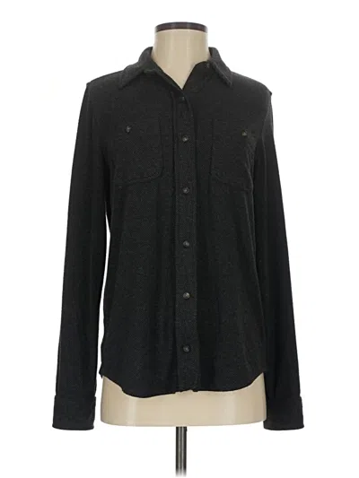 Pre-owned Faherty Long Sleeve Button Down Shirt In Black