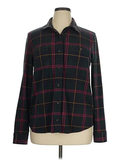 Pre-owned Faherty Long Sleeve Button Down Shirt In Black