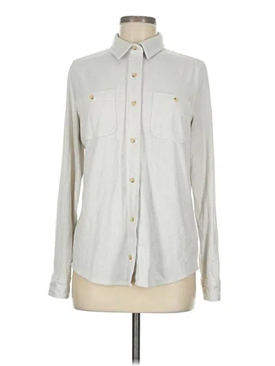 Pre-owned Faherty Long Sleeve Button Down Shirt In Gray