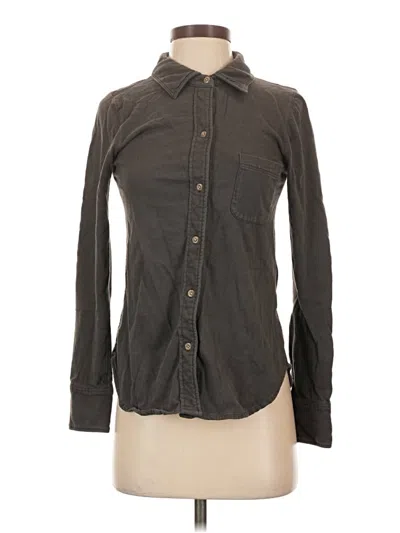 Pre-owned Faherty Long Sleeve Button Down Shirt In Gray