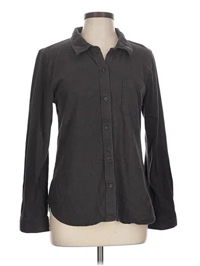 Pre-owned Faherty Long Sleeve Button Down Shirt In Gray