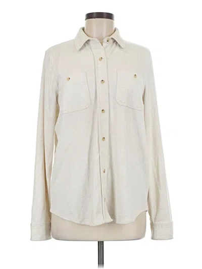 Pre-owned Faherty Long Sleeve Button Down Shirt In Tan