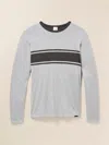 Faherty Long-sleeve Cloud Reversible Crew T-shirt In Charcoal Heather