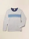 Faherty Long-sleeve Cloud Reversible Crew T-shirt In Ivory Heather