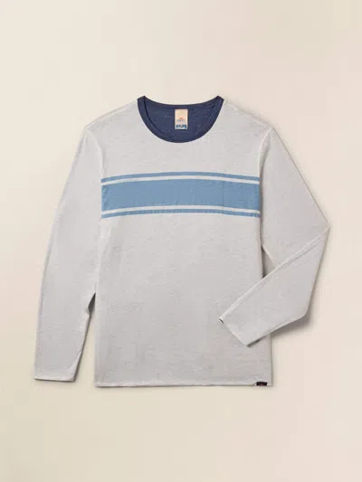 Faherty Long-sleeve Cloud Reversible Crew T-shirt In Ivory Heather