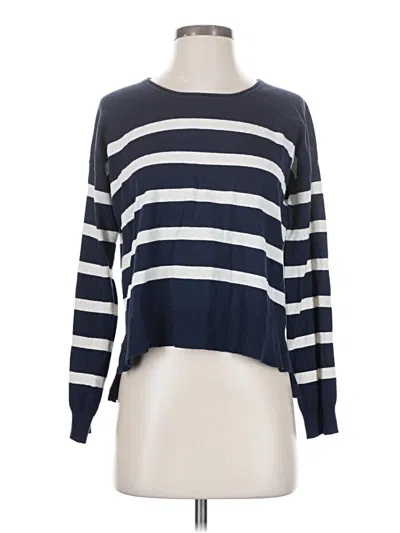 Pre-owned Faherty Long Sleeve Top Blue Boatneck Tops