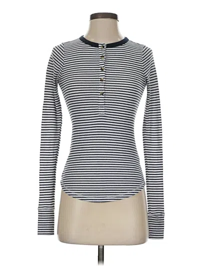 Pre-owned Faherty Long Sleeve Top Gray Turtleneck Tops