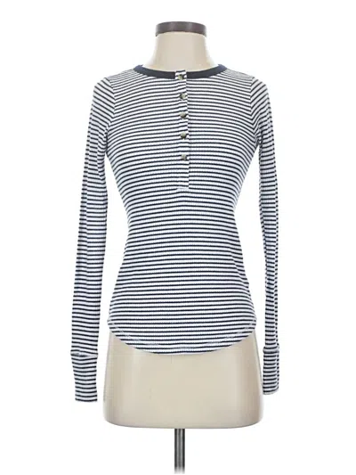 Pre-owned Faherty Long Sleeve Top Ivory Boatneck Tops