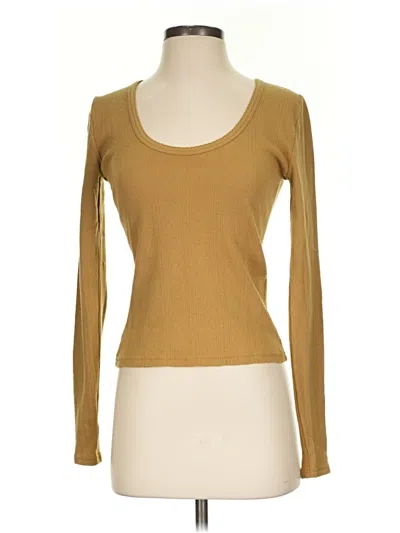 Pre-owned Faherty Long Sleeve T-shirt In Gold
