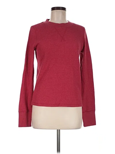 Pre-owned Faherty Long Sleeve Turtleneck In Burgundy
