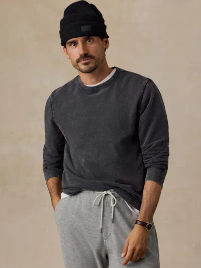 Faherty Long-sleeve Recycled Terry T-shirt In Gray