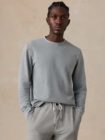 Faherty Long-sleeve Recycled Terry T-shirt In Gray