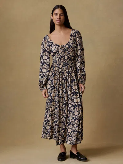 Faherty Long-sleeve Sunseeker Dress In Multi