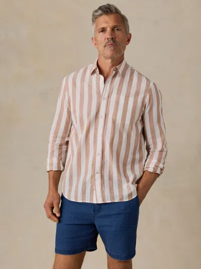 Faherty Long-sleeve Weightless Cotton Shirt In Brown