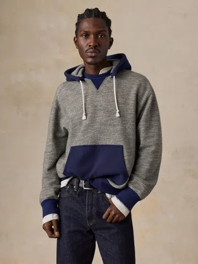 Faherty Loopwheel Hoodie In Gray
