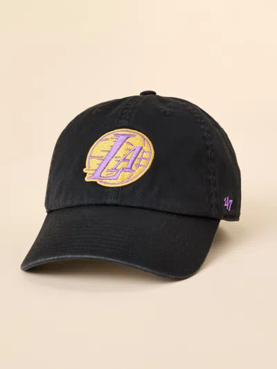 Faherty Los Angeles Lakers X '47 Clean Up Hat In Black