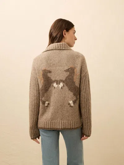 Faherty Lost Trails Cardigan In Brown