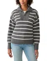 Faherty Mariner Stripe Quarter Zip Sweater In Moonstone Stripe