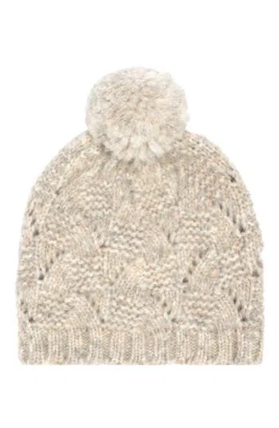 Faherty Marled Wool Blend Beanie In Neutral