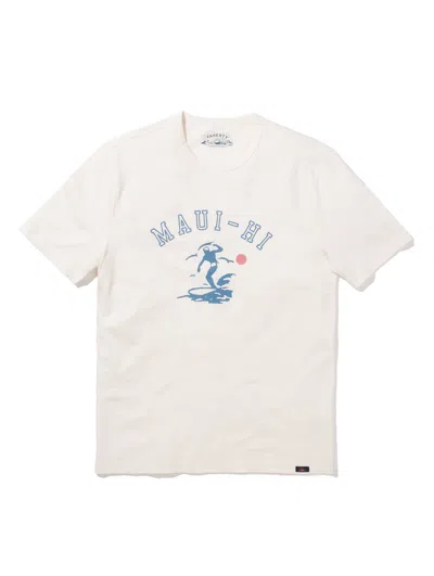 Faherty Maui Short-sleeve Crew T-shirt In White