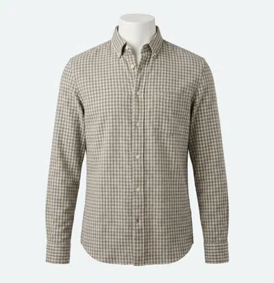 Faherty Soft Twill Movement Shirt In Wind Grey Gingham In Neutral