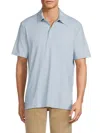 Faherty Men's Hemp-blend Polo Shirt In Blue