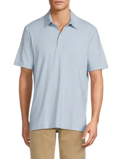 Faherty Men's Hemp-blend Polo Shirt In Blue
