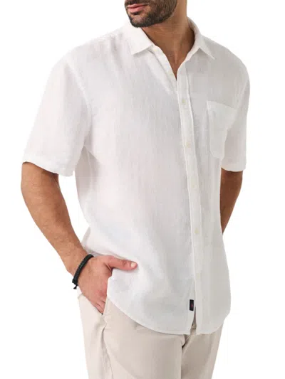 Faherty Men's Laguna Linen Shirt In White