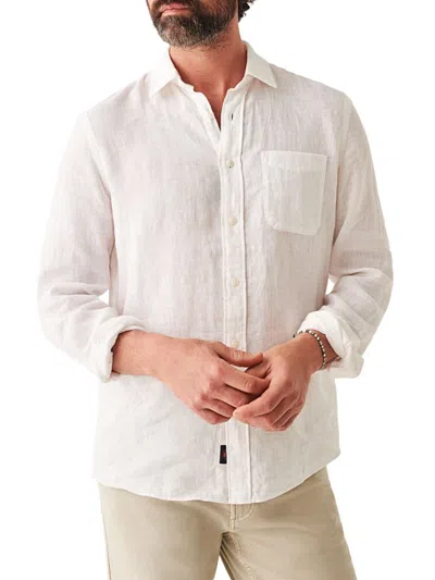 Faherty Men's Laguna Linen Shirt In White