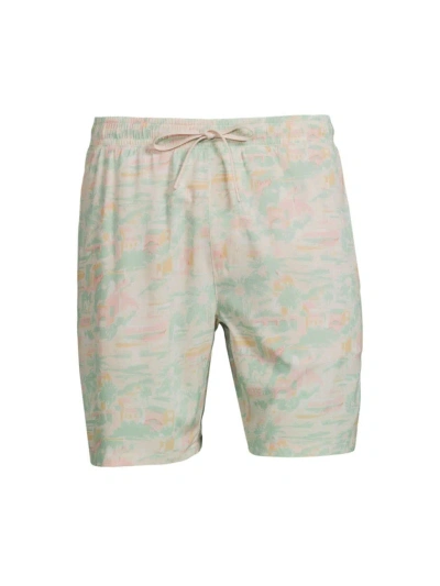 Faherty Men's Shorelite Abstract Swim Trunks In Sun Washed Key West