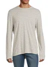 Faherty Men's Striped Reversible Pima Cotton Blend Tee In Stone