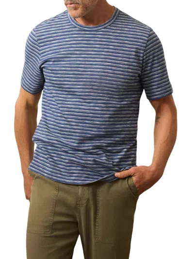 Faherty Men's Sunwashed Cotton T-shirt In River Rapids Stripe