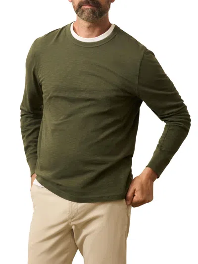 Faherty Men's Sunwashed Long-sleeve T-shirt In Fall Evergreen