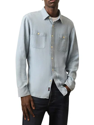 Faherty Men's The Tried & True Chambray Workshirt In Blue