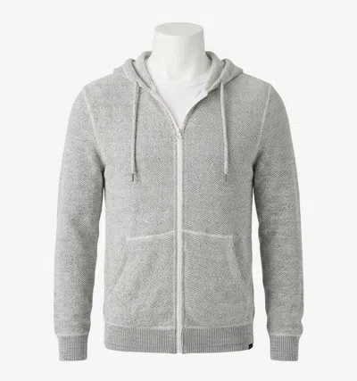 FAHERTY MEN'S WHITEWATER FULL ZIP HOODIE IN GREY SHELL LOOP
