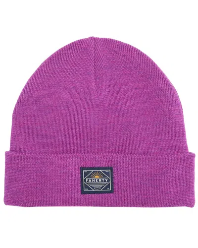 Faherty Merino Wool Workwear Beanie In Purple