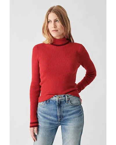 Faherty Mikki Cashmere-blend Turtleneck Sweater In Red
