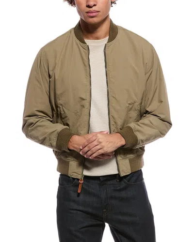 Faherty Military Bomber Jacket In Green