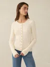 Faherty Milo Cardigan In Whipped Cream